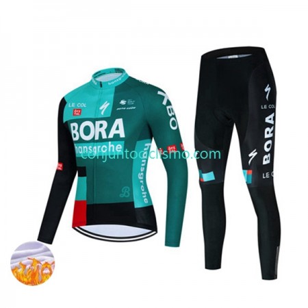 Conjunto Maillot + culotte largo ciclismo Invierno Termico Bora-Hansgrohe 2022 N001